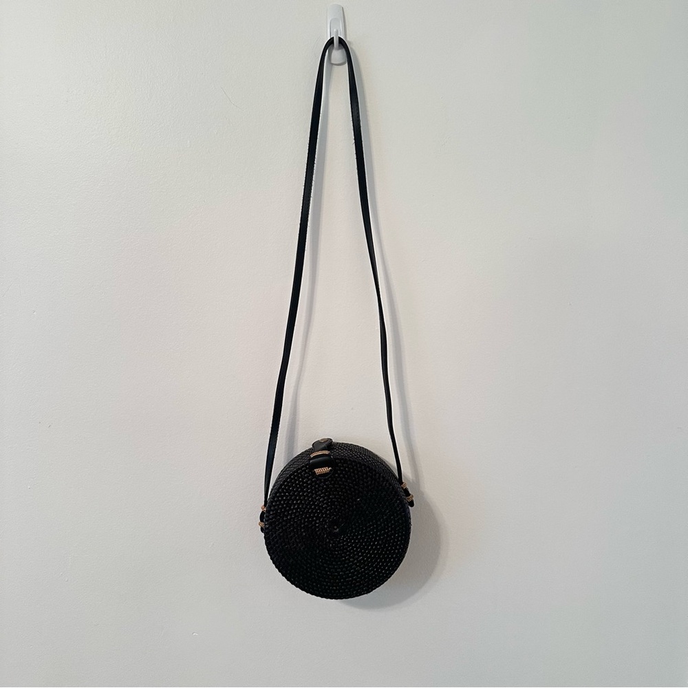 Black Round Crossbody Boho Purse - Women